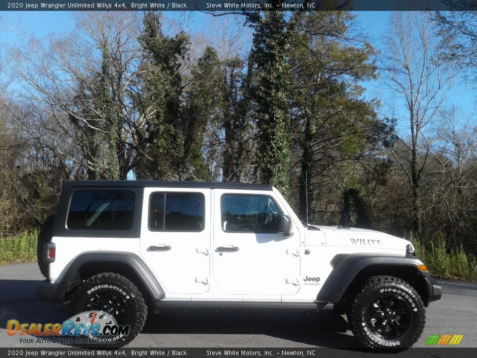 2020 Jeep Wrangler Unlimited Willys 4x4 Bright White / Black Photo #6