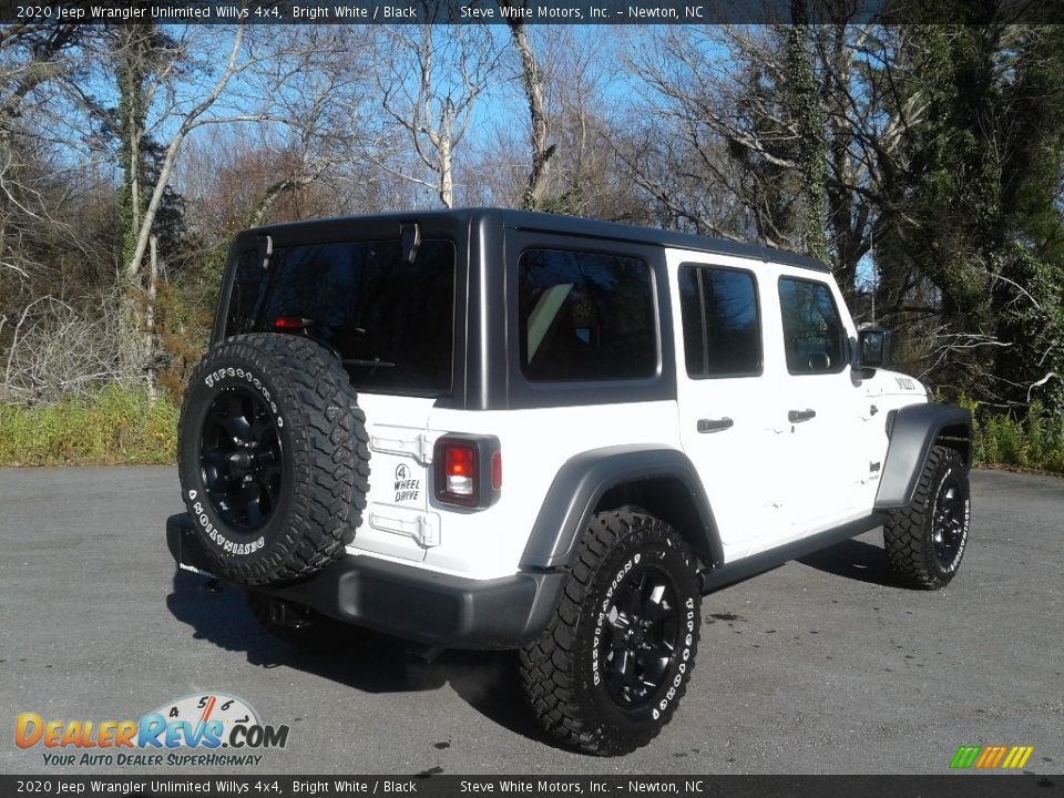 2020 Jeep Wrangler Unlimited Willys 4x4 Bright White / Black Photo #7