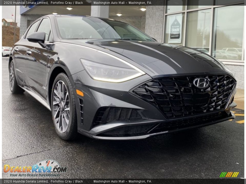 2020 Hyundai Sonata Limited Portofino Gray / Black Photo #1