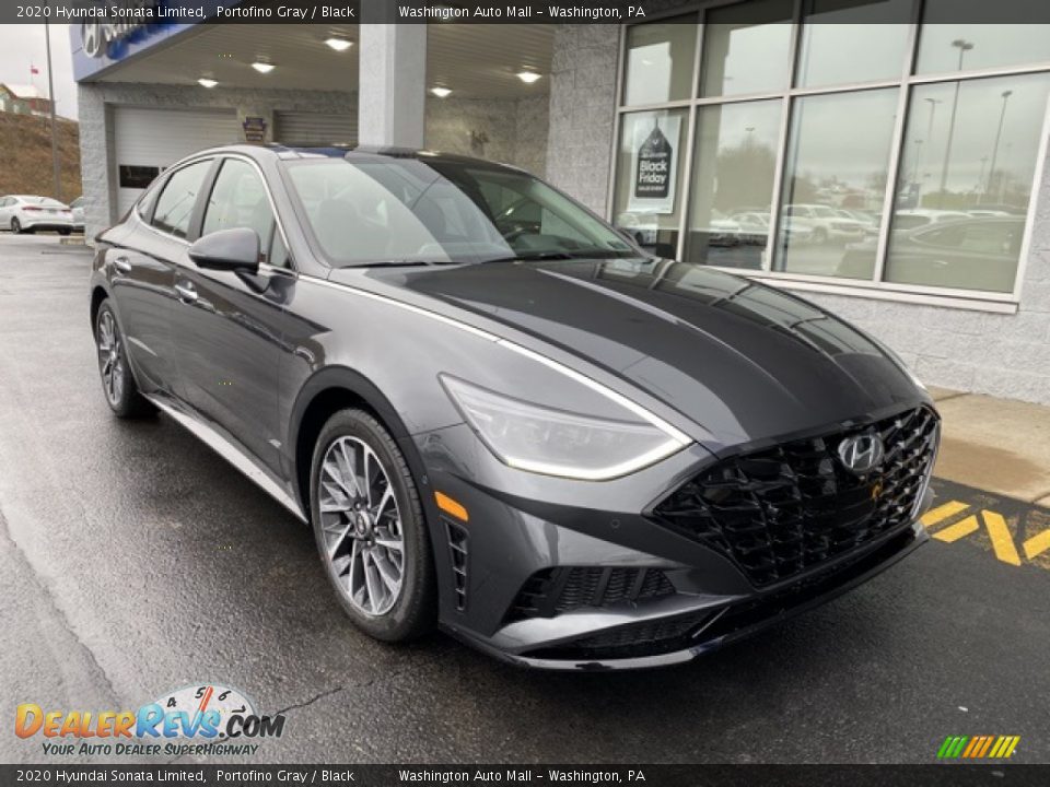 2020 Hyundai Sonata Limited Portofino Gray / Black Photo #2