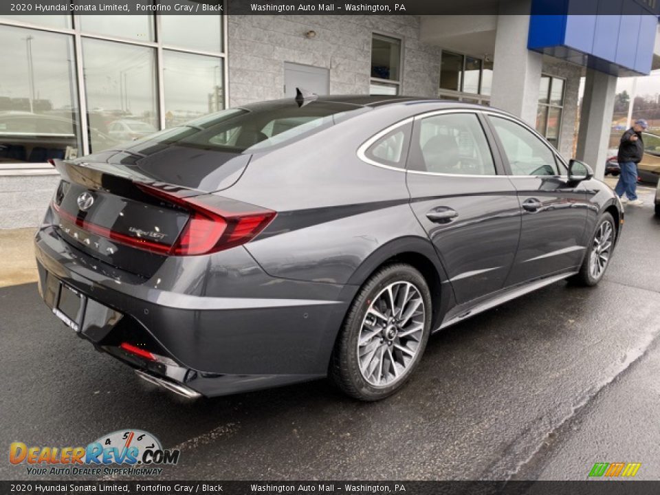 2020 Hyundai Sonata Limited Portofino Gray / Black Photo #4