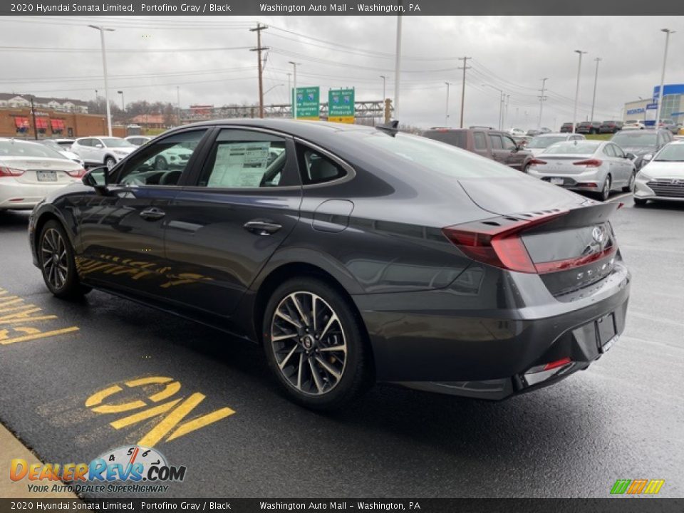 2020 Hyundai Sonata Limited Portofino Gray / Black Photo #6