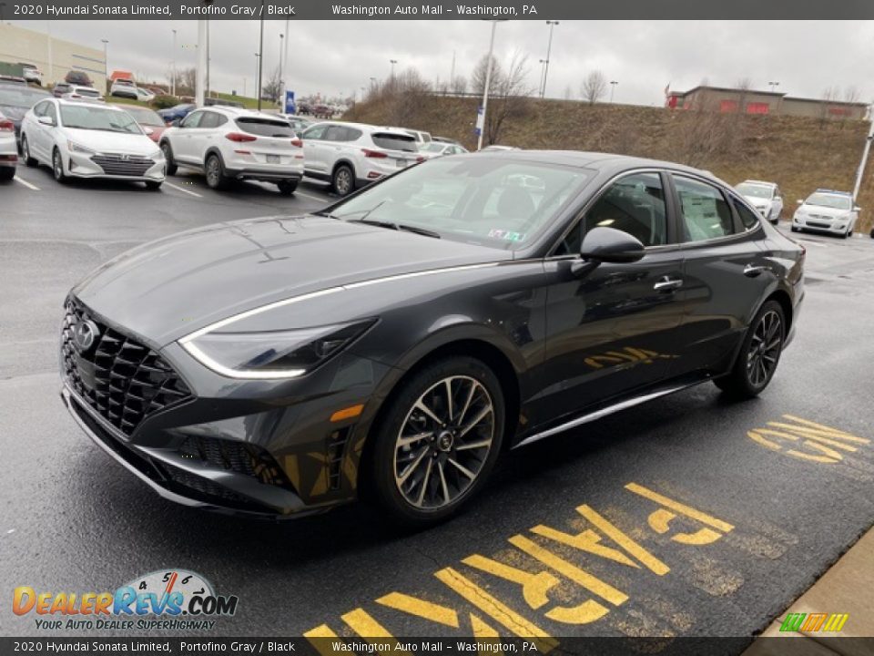 2020 Hyundai Sonata Limited Portofino Gray / Black Photo #7