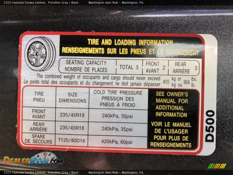 2020 Hyundai Sonata Limited Portofino Gray / Black Photo #9