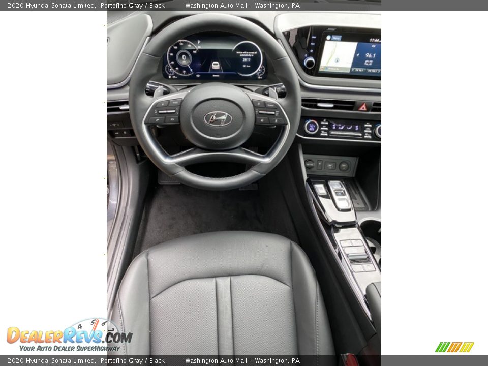 2020 Hyundai Sonata Limited Portofino Gray / Black Photo #14