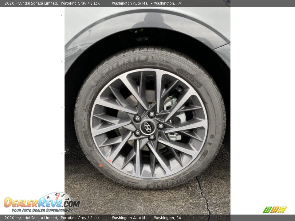 2020 Hyundai Sonata Limited Portofino Gray / Black Photo #28