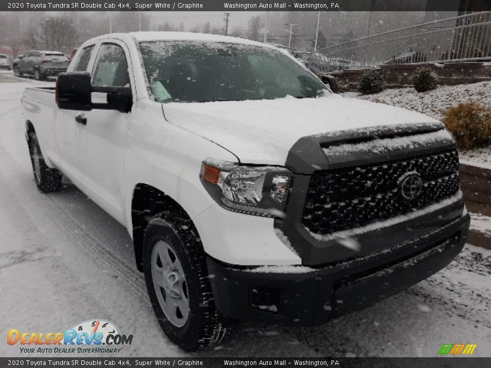 2020 Toyota Tundra SR Double Cab 4x4 Super White / Graphite Photo #1