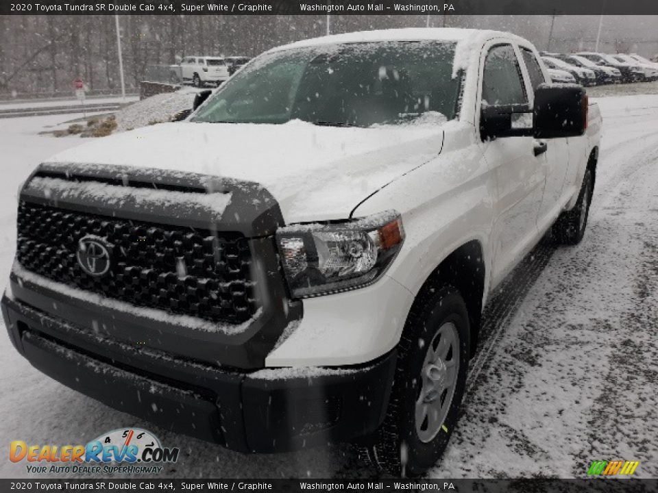 2020 Toyota Tundra SR Double Cab 4x4 Super White / Graphite Photo #13