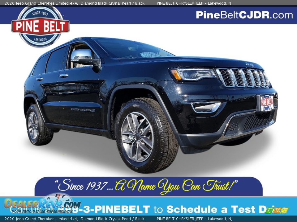 2020 Jeep Grand Cherokee Limited 4x4 Diamond Black Crystal Pearl / Black Photo #1