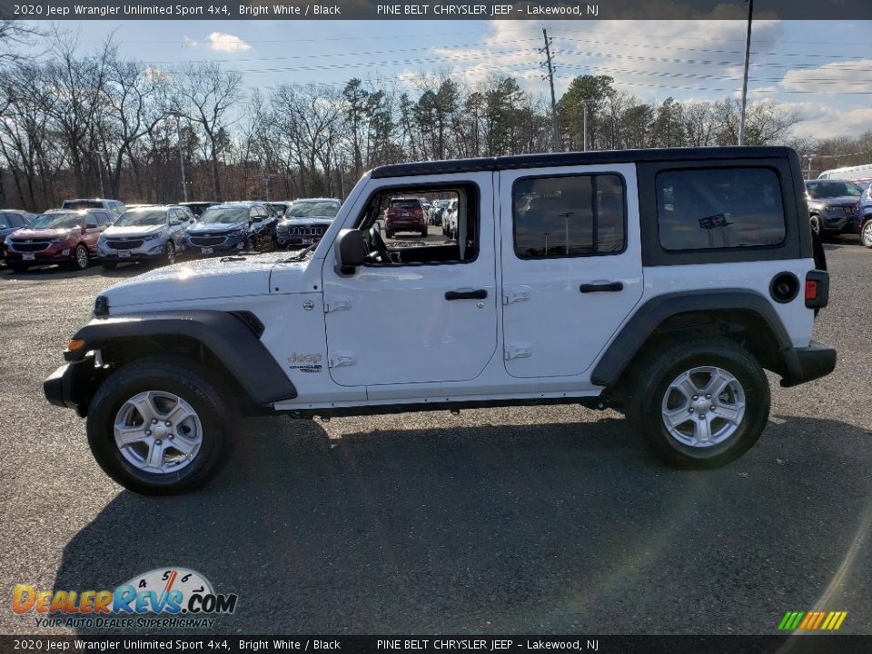 2020 Jeep Wrangler Unlimited Sport 4x4 Bright White / Black Photo #3