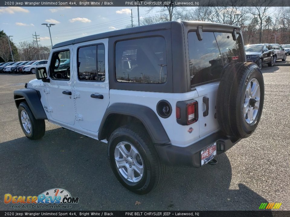 2020 Jeep Wrangler Unlimited Sport 4x4 Bright White / Black Photo #4