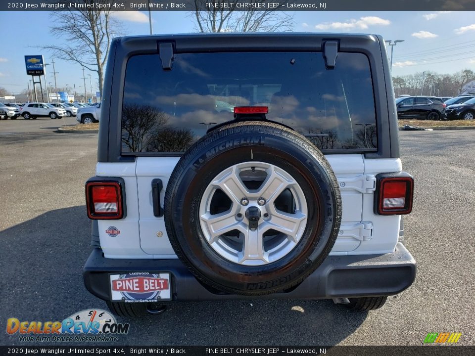 2020 Jeep Wrangler Unlimited Sport 4x4 Bright White / Black Photo #5