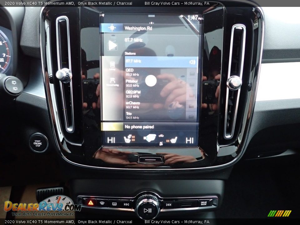2020 Volvo XC40 T5 Momentum AWD Onyx Black Metallic / Charcoal Photo #15