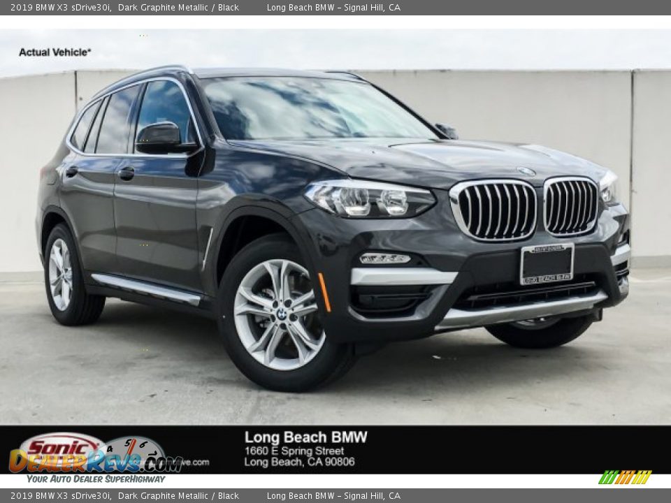 2019 BMW X3 sDrive30i Dark Graphite Metallic / Black Photo #1