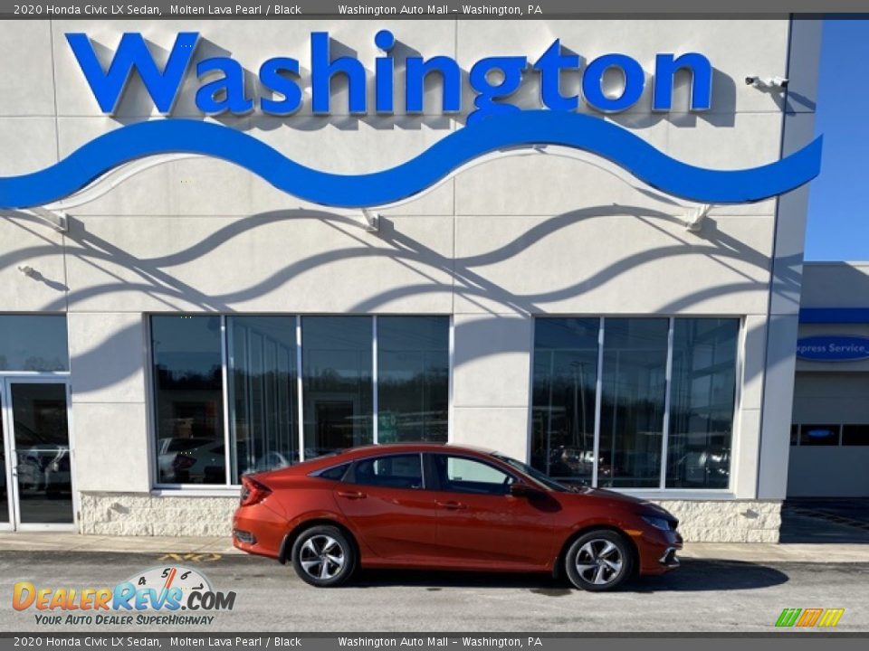 2020 Honda Civic LX Sedan Molten Lava Pearl / Black Photo #1