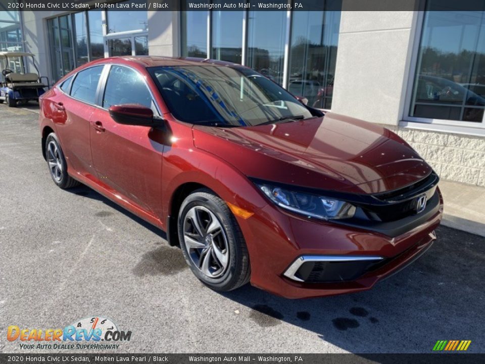 Front 3/4 View of 2020 Honda Civic LX Sedan Photo #2