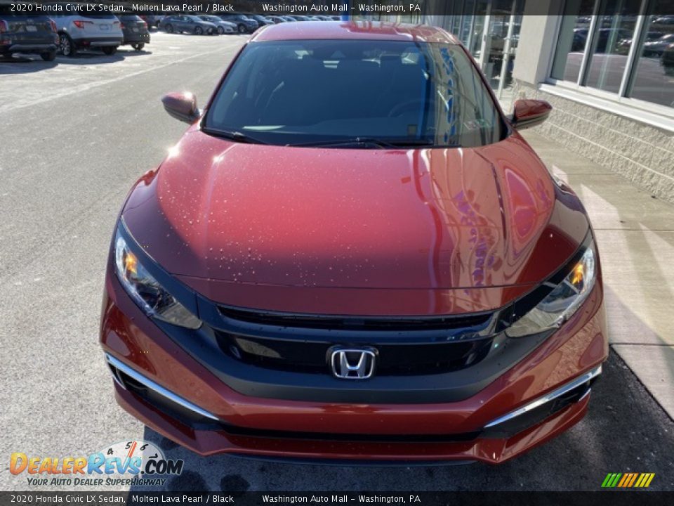 2020 Honda Civic LX Sedan Molten Lava Pearl / Black Photo #3