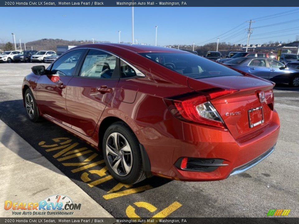 2020 Honda Civic LX Sedan Molten Lava Pearl / Black Photo #5
