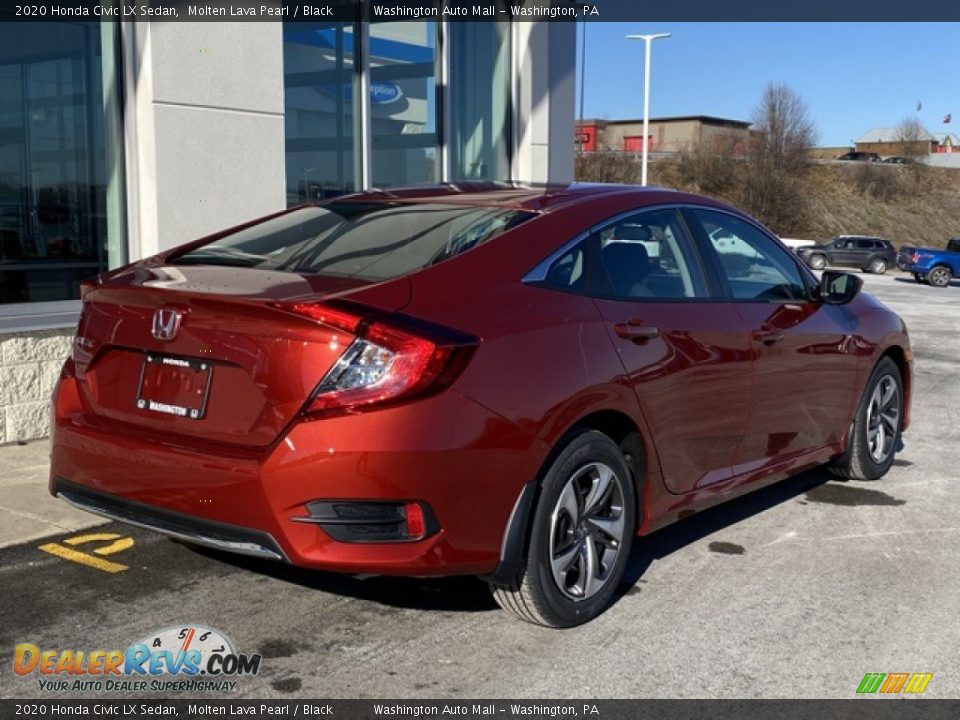 2020 Honda Civic LX Sedan Molten Lava Pearl / Black Photo #7