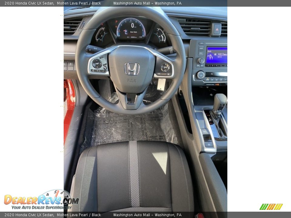 2020 Honda Civic LX Sedan Molten Lava Pearl / Black Photo #13