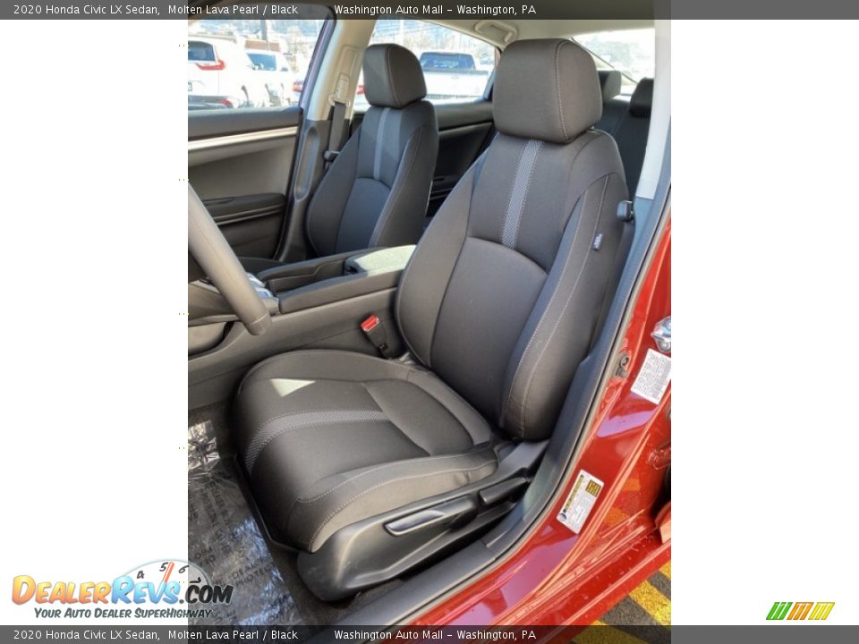 2020 Honda Civic LX Sedan Molten Lava Pearl / Black Photo #14