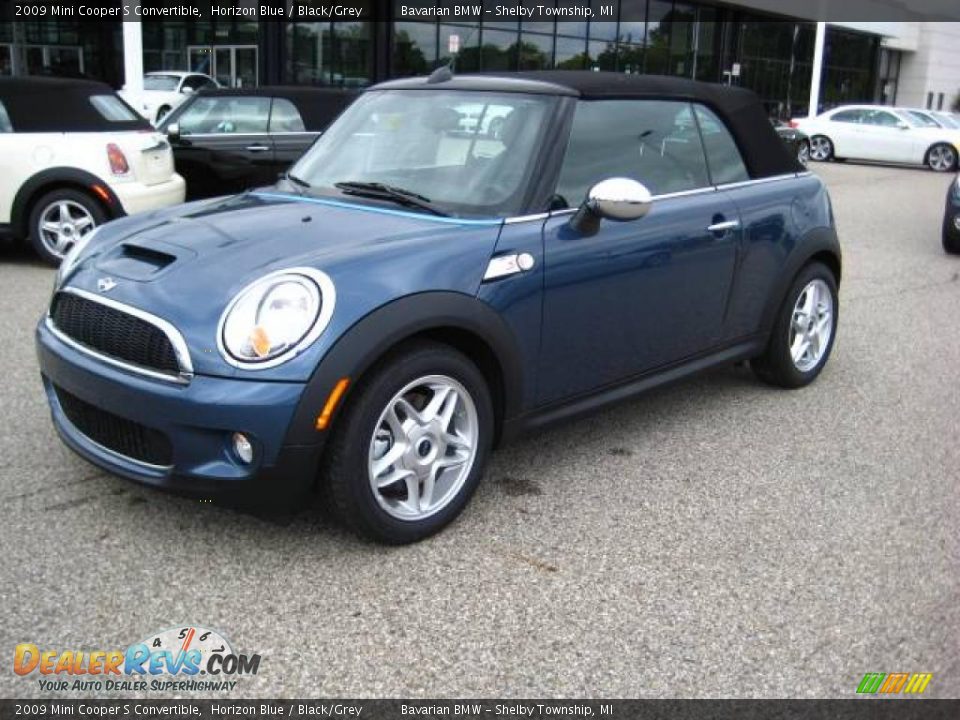 2009 Mini Cooper S Convertible Horizon Blue / Black/Grey Photo #1