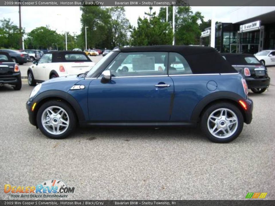 2009 Mini Cooper S Convertible Horizon Blue / Black/Grey Photo #2