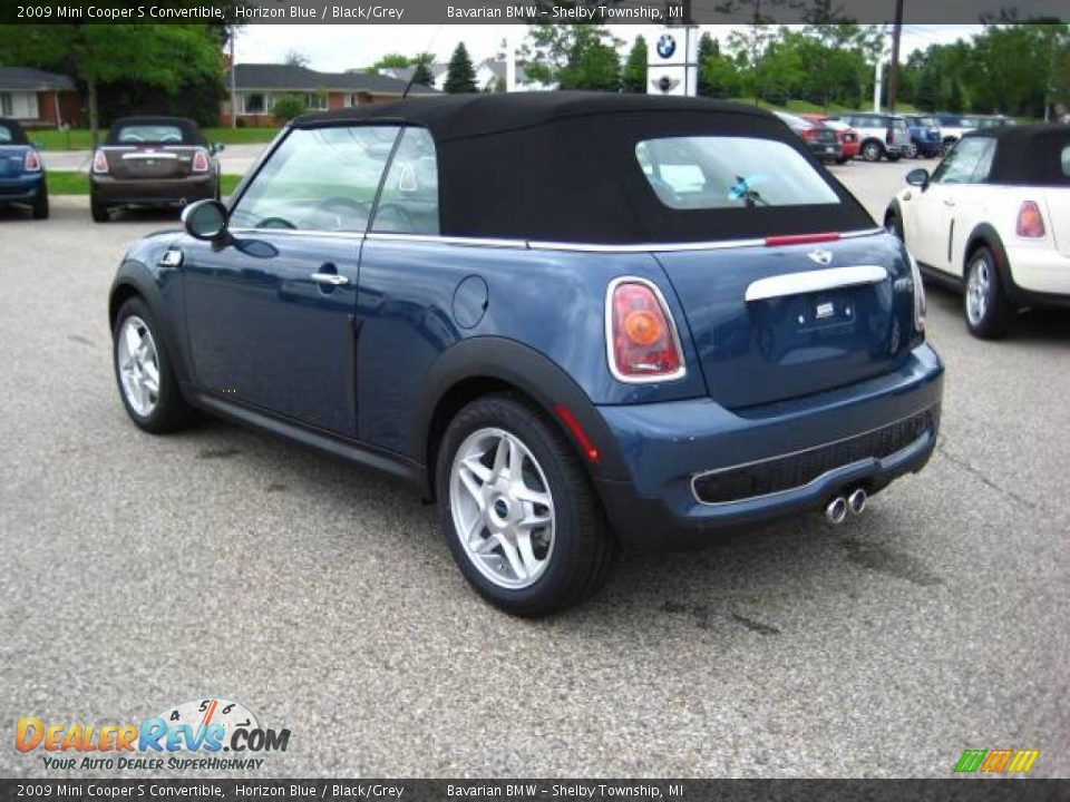 2009 Mini Cooper S Convertible Horizon Blue / Black/Grey Photo #3