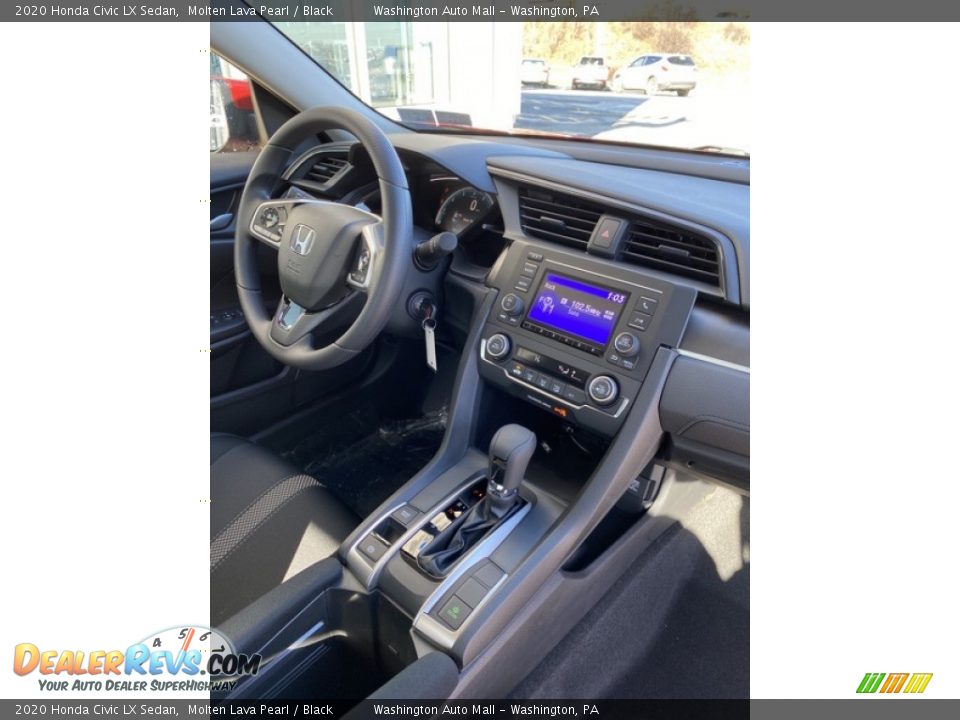 2020 Honda Civic LX Sedan Molten Lava Pearl / Black Photo #24