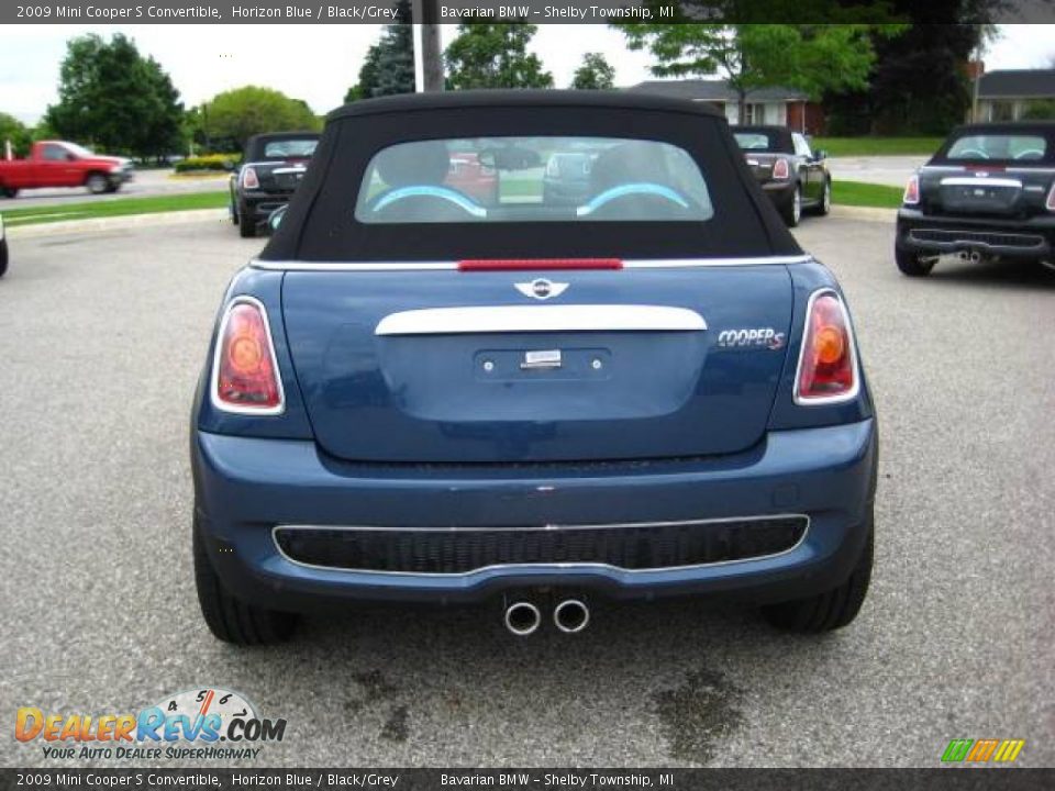 2009 Mini Cooper S Convertible Horizon Blue / Black/Grey Photo #4