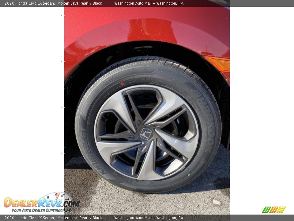2020 Honda Civic LX Sedan Molten Lava Pearl / Black Photo #25