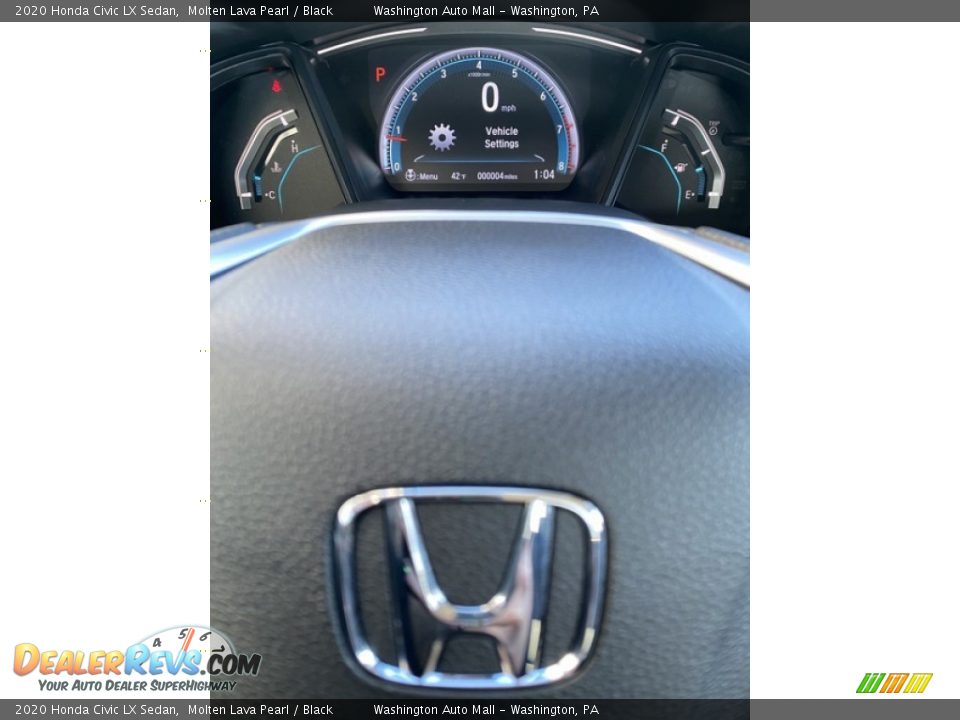 2020 Honda Civic LX Sedan Molten Lava Pearl / Black Photo #26
