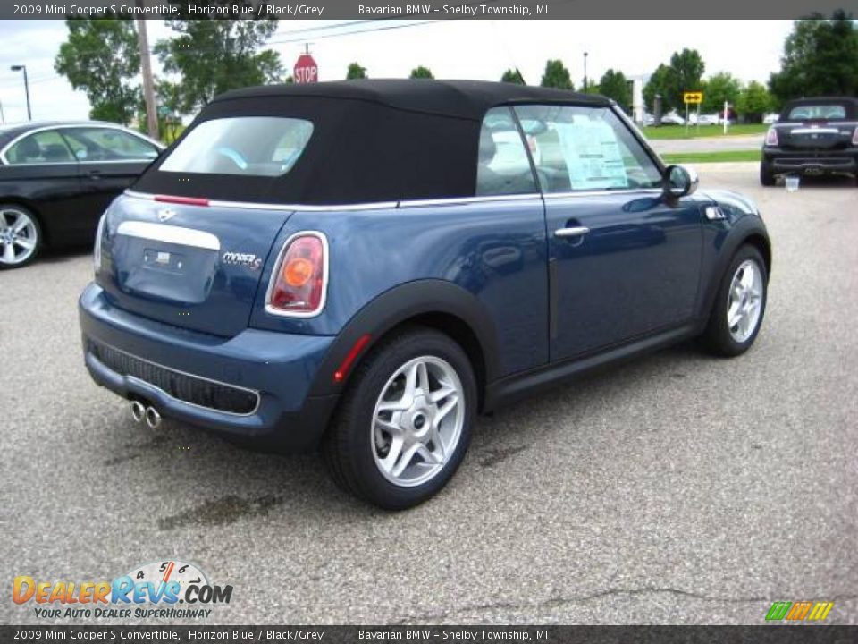 2009 Mini Cooper S Convertible Horizon Blue / Black/Grey Photo #5