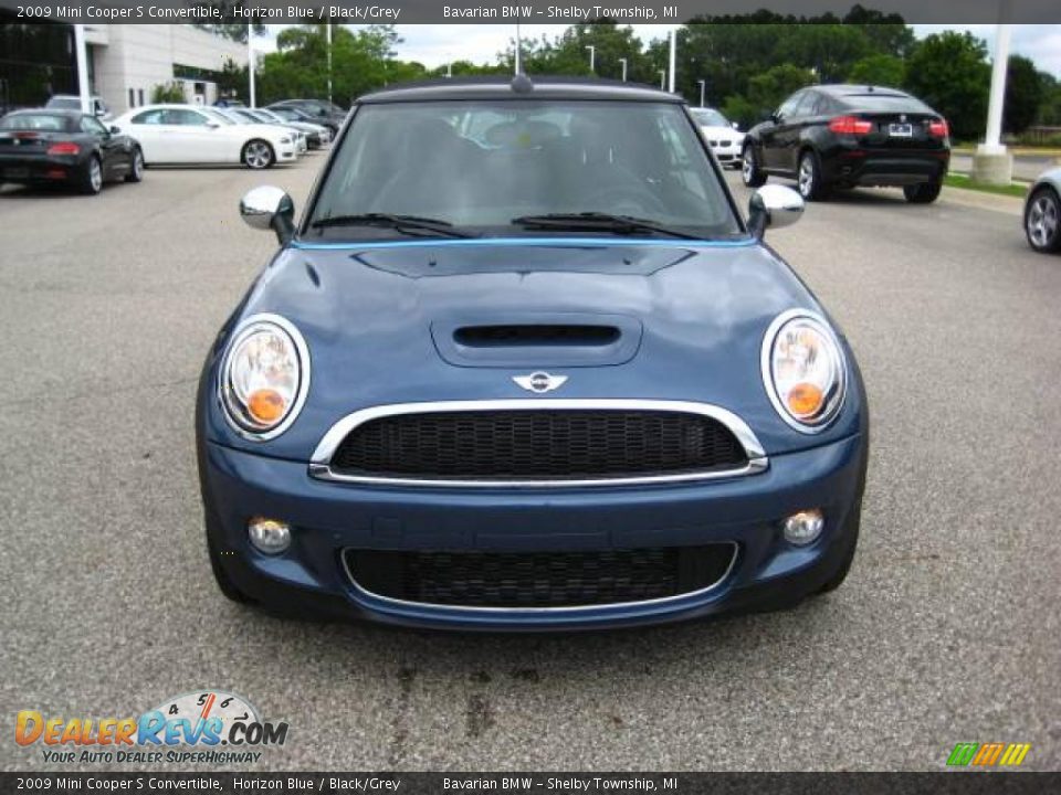 2009 Mini Cooper S Convertible Horizon Blue / Black/Grey Photo #8