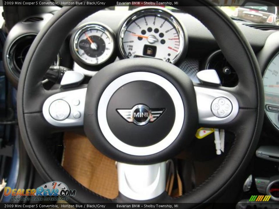 2009 Mini Cooper S Convertible Horizon Blue / Black/Grey Photo #16