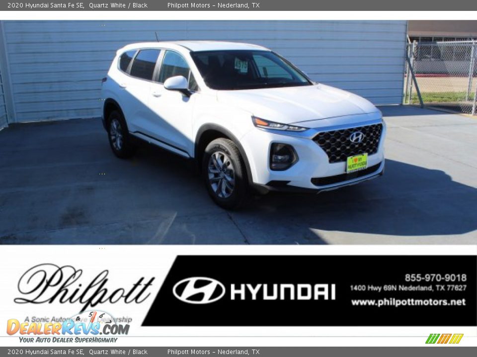 2020 Hyundai Santa Fe SE Quartz White / Black Photo #1