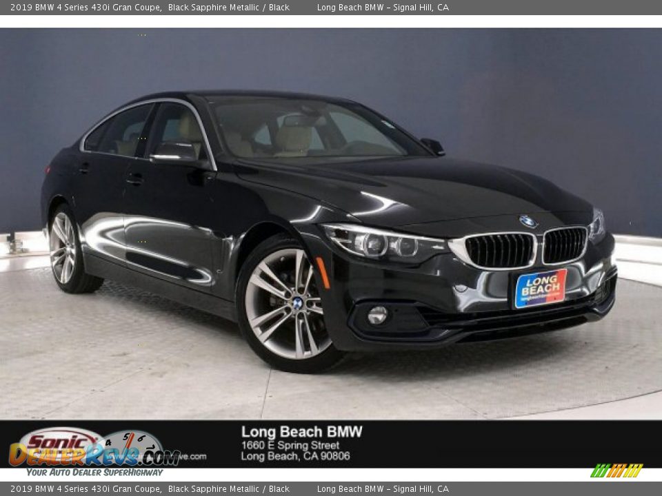 2019 BMW 4 Series 430i Gran Coupe Black Sapphire Metallic / Black Photo #1