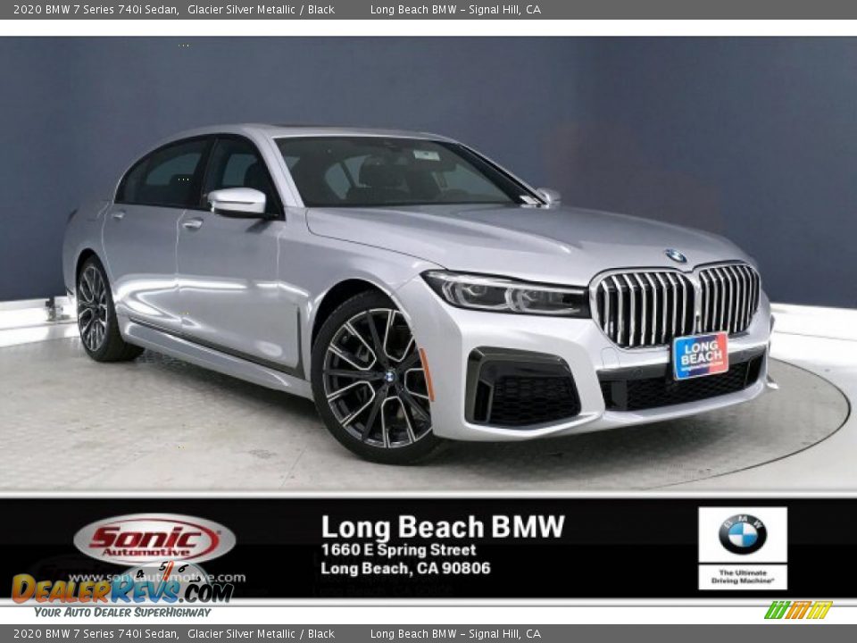 2020 BMW 7 Series 740i Sedan Glacier Silver Metallic / Black Photo #1