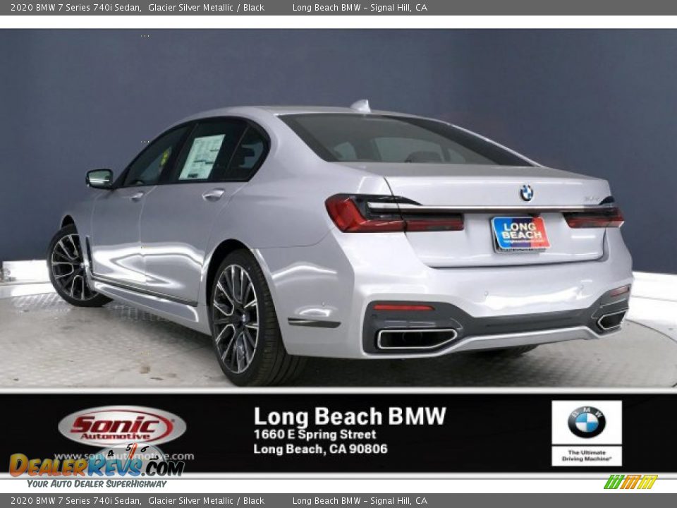 2020 BMW 7 Series 740i Sedan Glacier Silver Metallic / Black Photo #2