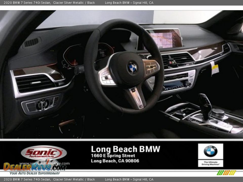 2020 BMW 7 Series 740i Sedan Glacier Silver Metallic / Black Photo #4