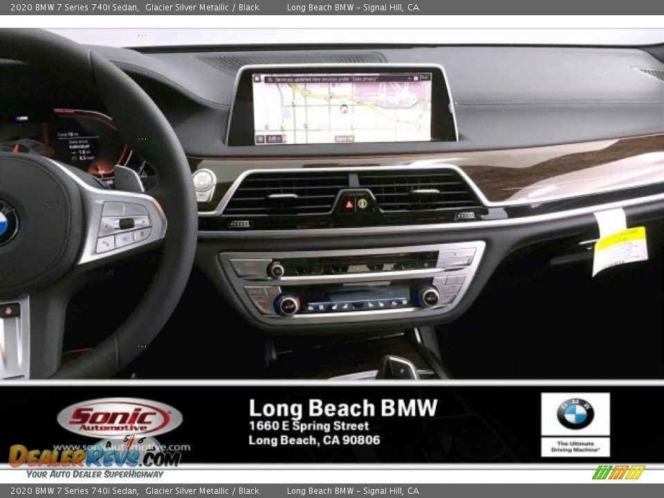 2020 BMW 7 Series 740i Sedan Glacier Silver Metallic / Black Photo #5