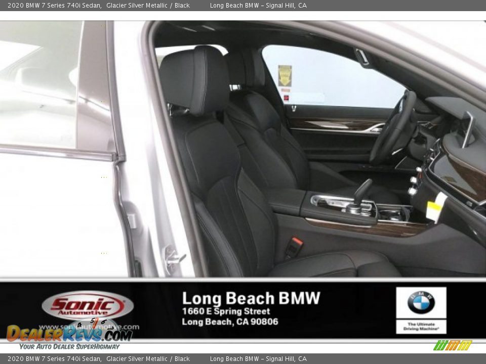 2020 BMW 7 Series 740i Sedan Glacier Silver Metallic / Black Photo #7