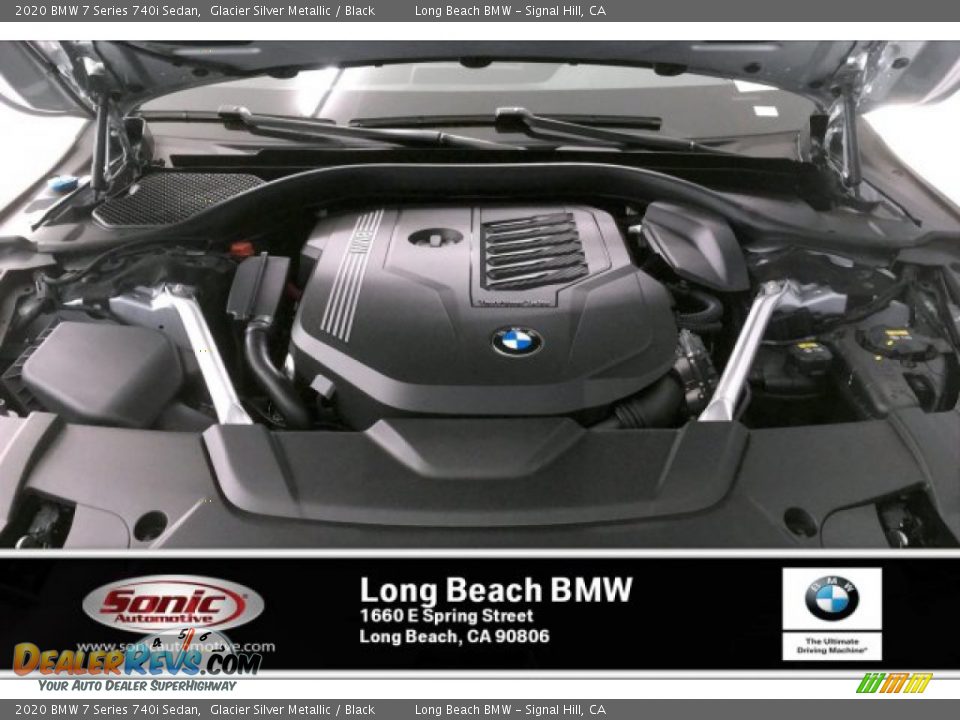 2020 BMW 7 Series 740i Sedan Glacier Silver Metallic / Black Photo #8