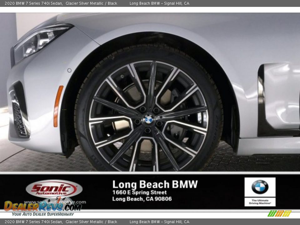 2020 BMW 7 Series 740i Sedan Glacier Silver Metallic / Black Photo #9