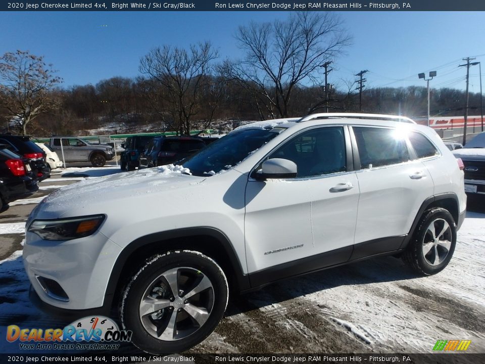 2020 Jeep Cherokee Limited 4x4 Bright White / Ski Gray/Black Photo #1