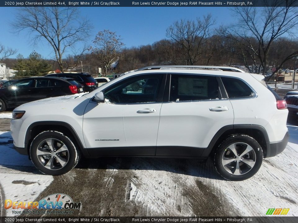 2020 Jeep Cherokee Limited 4x4 Bright White / Ski Gray/Black Photo #2