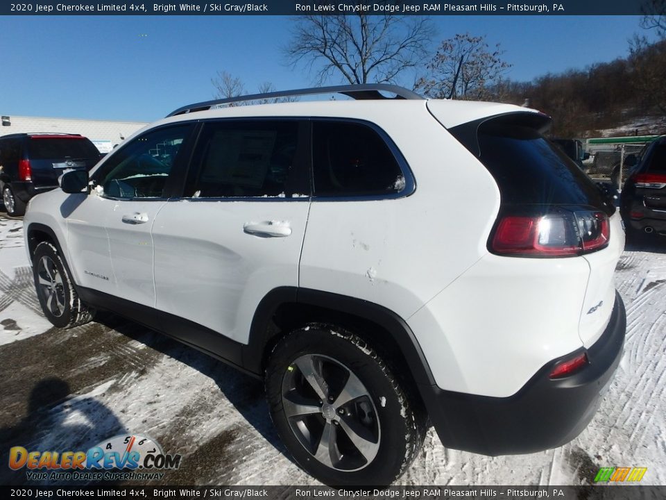 2020 Jeep Cherokee Limited 4x4 Bright White / Ski Gray/Black Photo #3