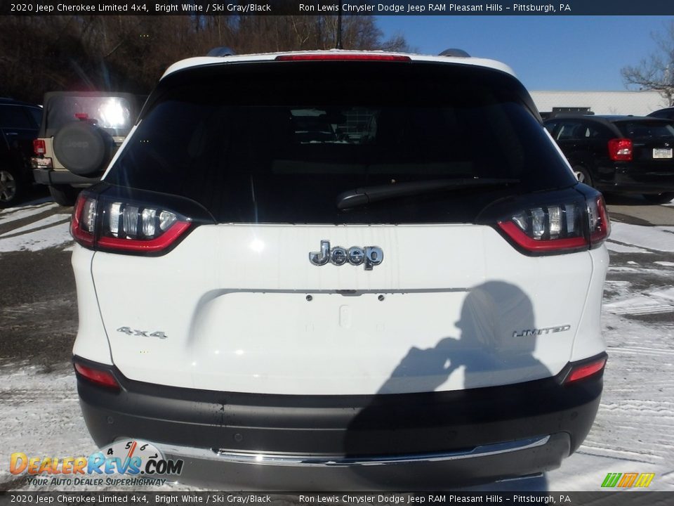 2020 Jeep Cherokee Limited 4x4 Bright White / Ski Gray/Black Photo #4