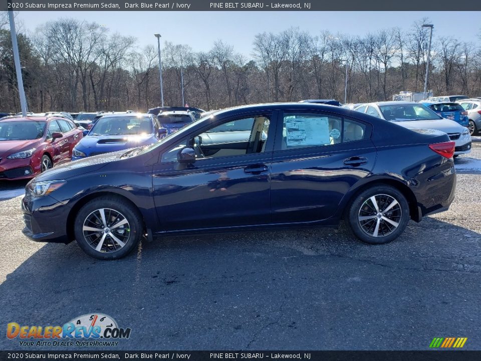 2020 Subaru Impreza Premium Sedan Dark Blue Pearl / Ivory Photo #3