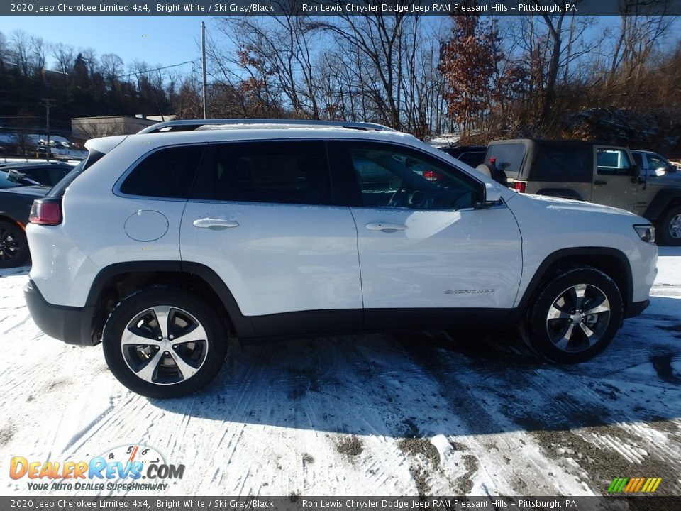 2020 Jeep Cherokee Limited 4x4 Bright White / Ski Gray/Black Photo #7